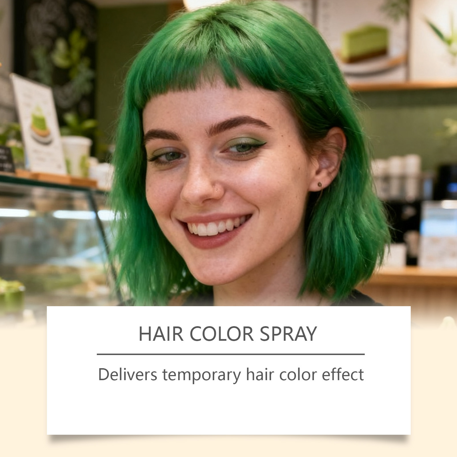 Green Temporary Hair Spray For A Cool Stylish Look With Natural Even Color That Lasts 4