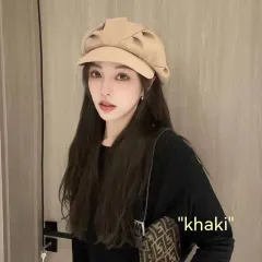 Women's Fashionable Elegant Cloud Peaked Beret Cap Hat - Khaki - View 1
