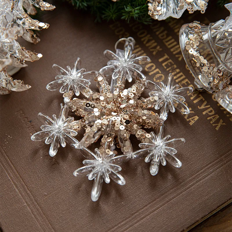 Christmas Decorations Sequins Acrylic Transparent Pendant – image 4