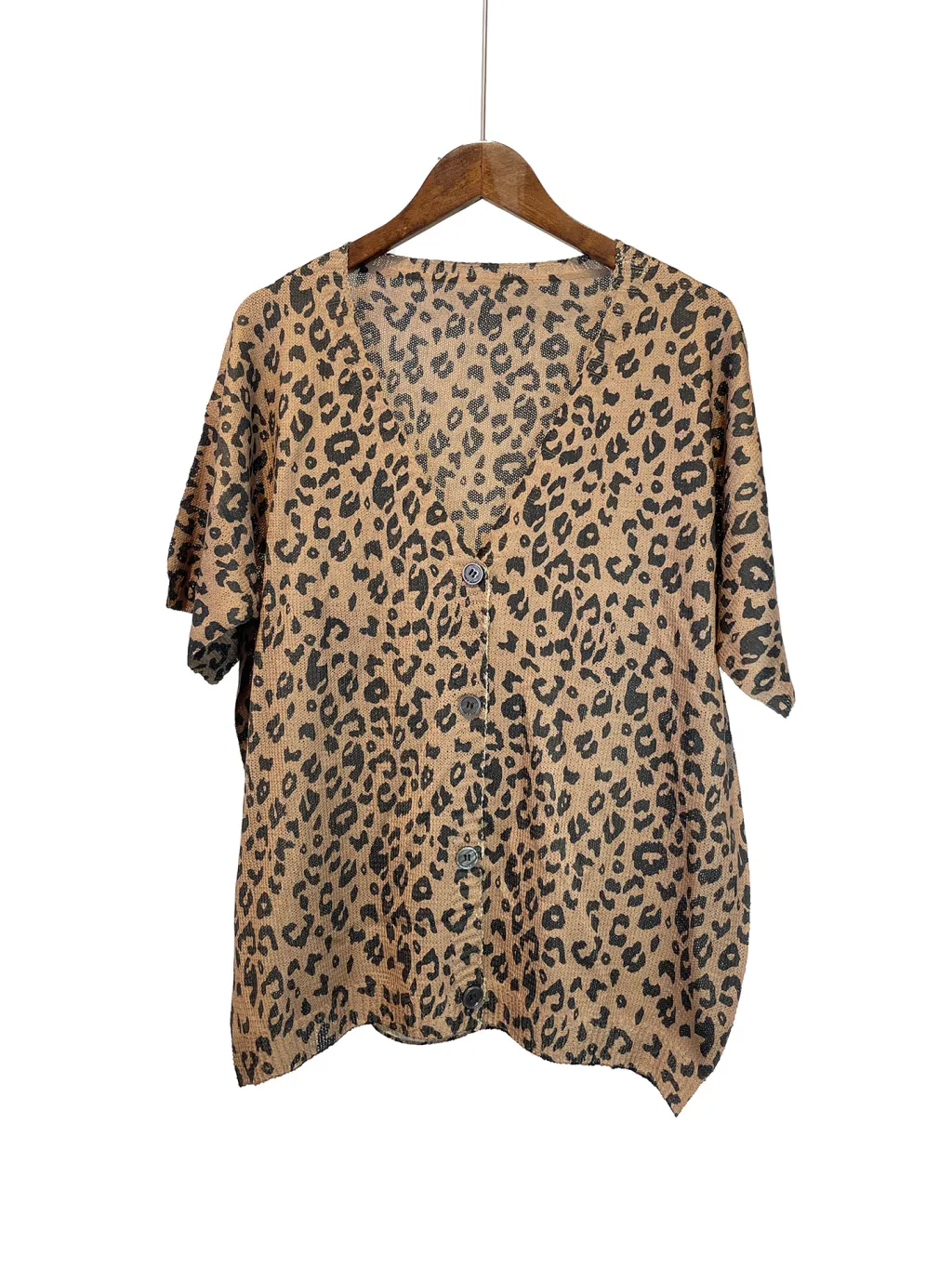 Loose Leopard Print Casual Women's Top - Leopard