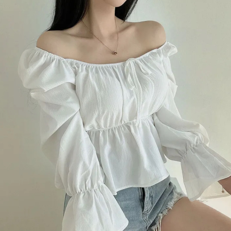 Korean Style Gentle Puff Sleeve Shirt Women