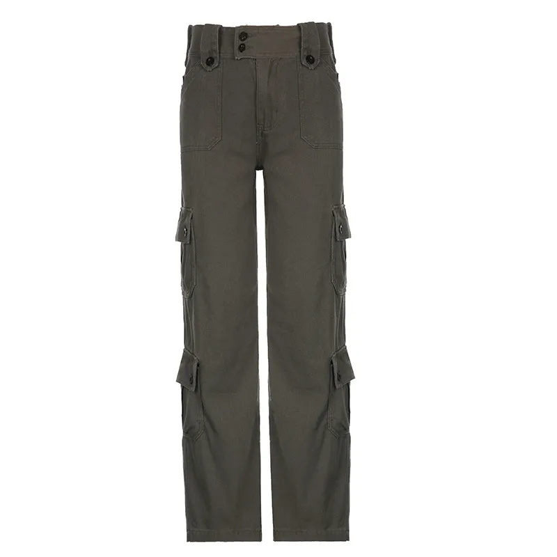Fried Street Straight Casual Pants American Style - Gray