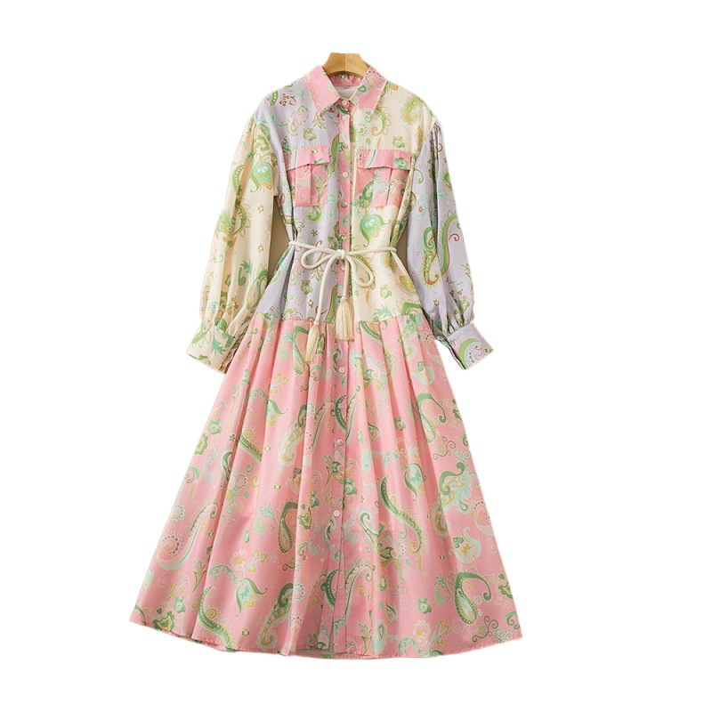 Cotton Long Sleeve Maxi Dress, picture 4 of 5