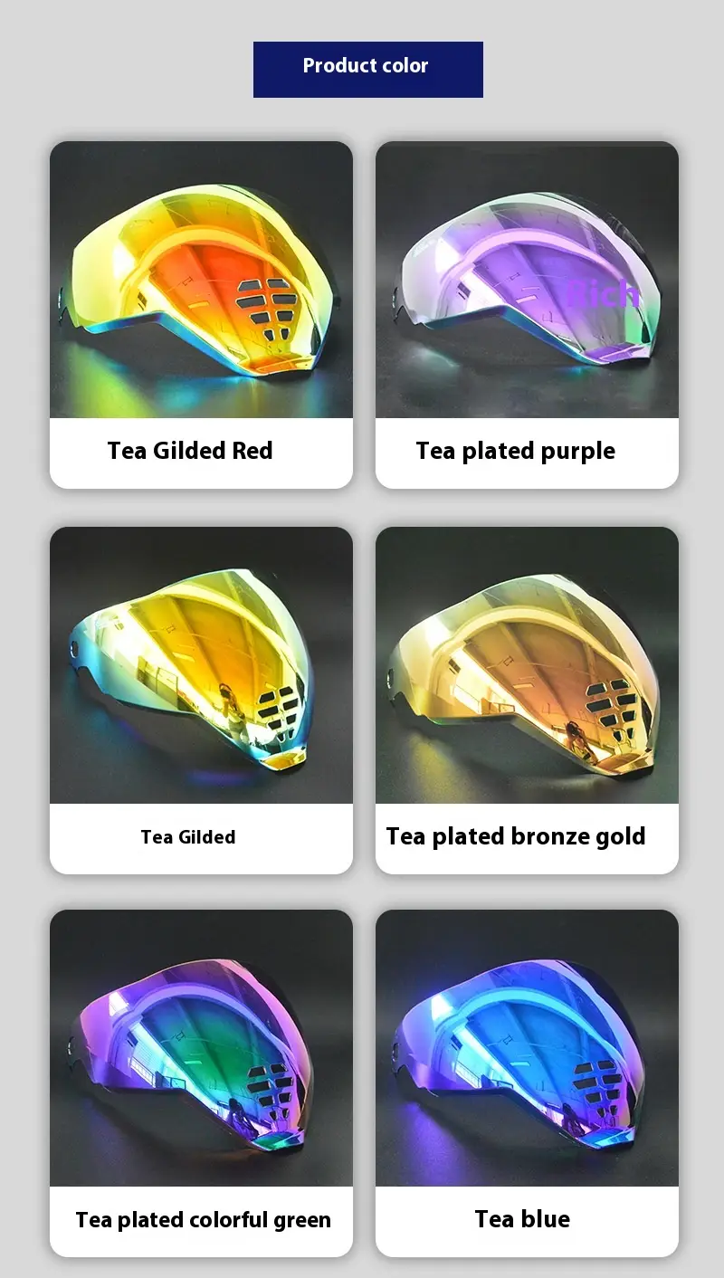 Suitable For Icon Ghost Helmet Airflite Motorcycle Helmet Parts Day And Night Universal Electroplating HD Lens