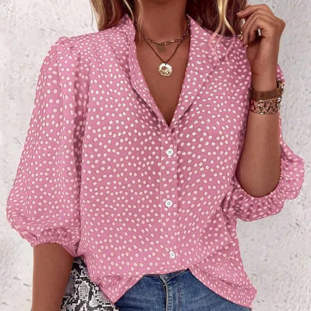 Half Sleeve Shirt Cardigan With Dots Shirt Loose Mixed Color Xl - Shop at LoveMi
