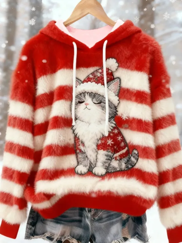 Womens Flannel Christmas Crew Neck Long Sleeve Top Flmwykjfs3416 5Xl - Shop at LoveMi