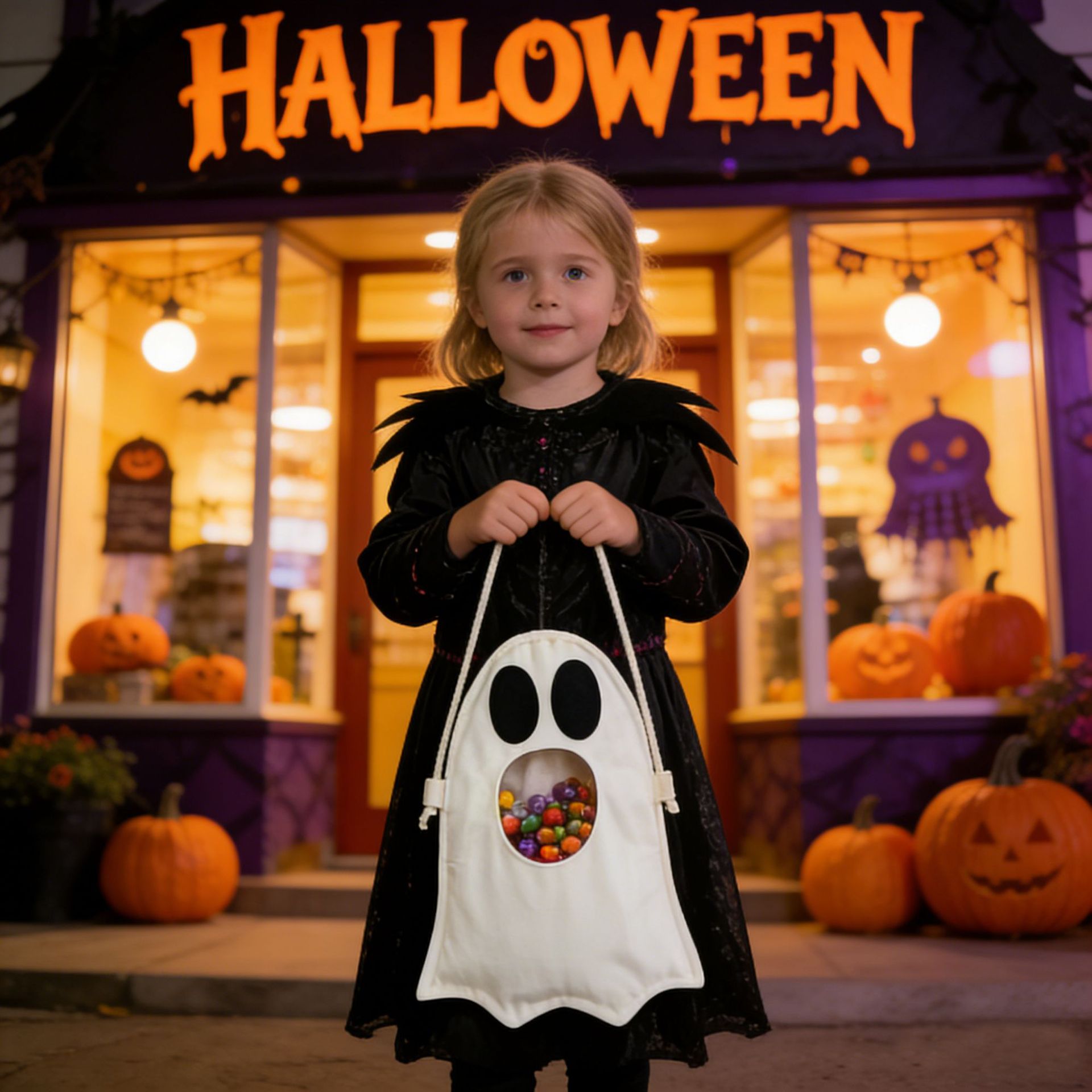 Portable Ghost Candy Bag | Halloween Gift Treat Bags