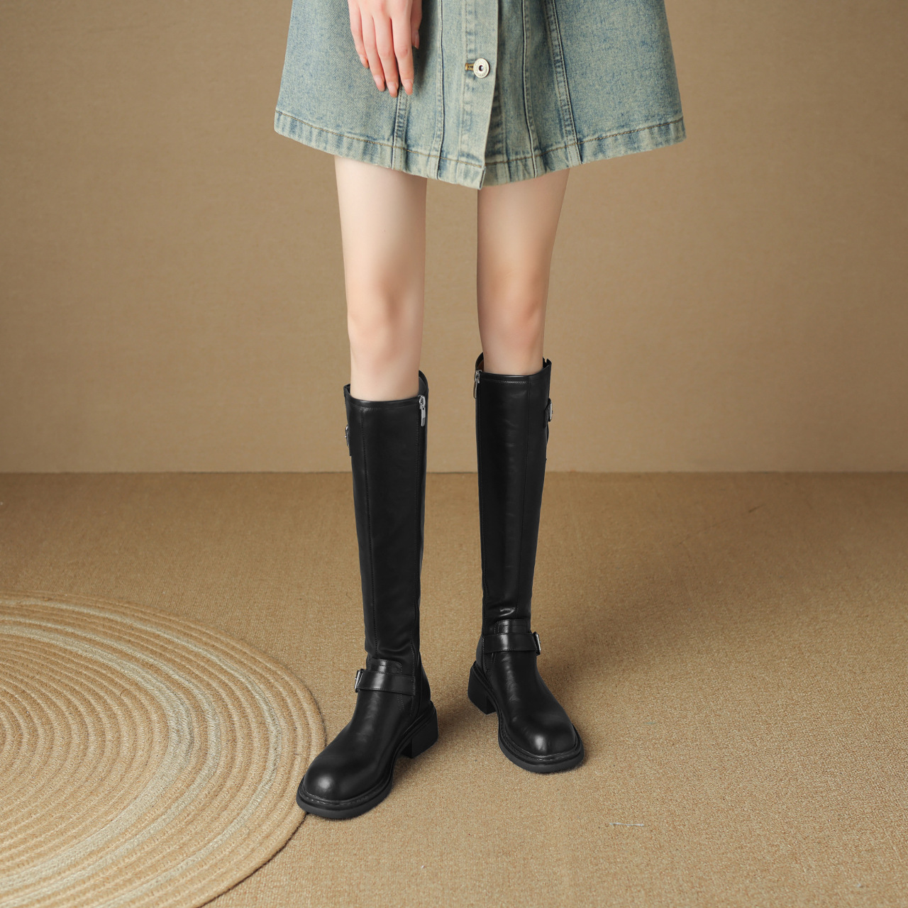 Womens Versatile Figure-flattering High-leg Boots