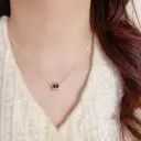 French-style Vintage Chic Minimalist Black Zircon Petite-waist Necklace view 5