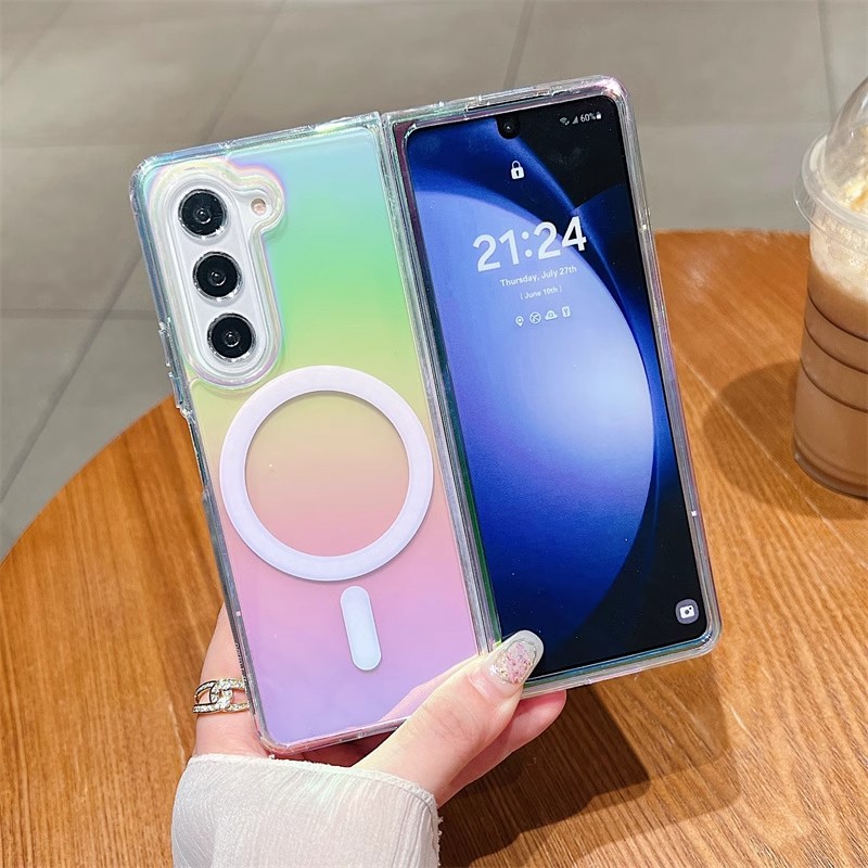 Funda de teléfono magnética colorida resistente a caídas