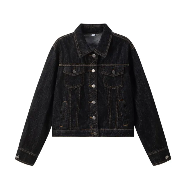 Retro Black Denim Clothes Jacket Black - Shop at LoveMi