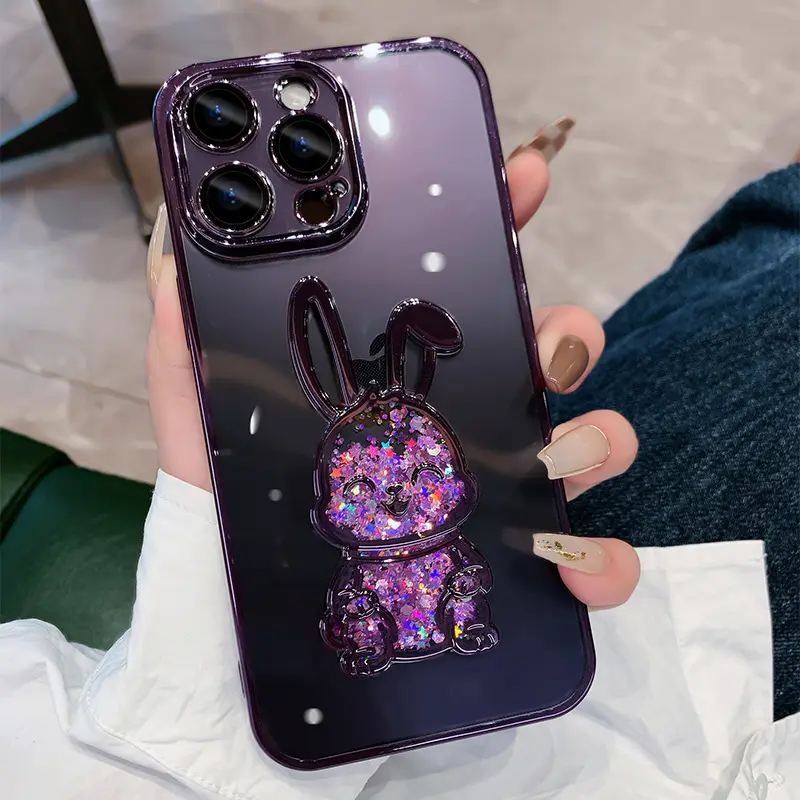 Plastic Electroplating Lens Protector Phone Case Year