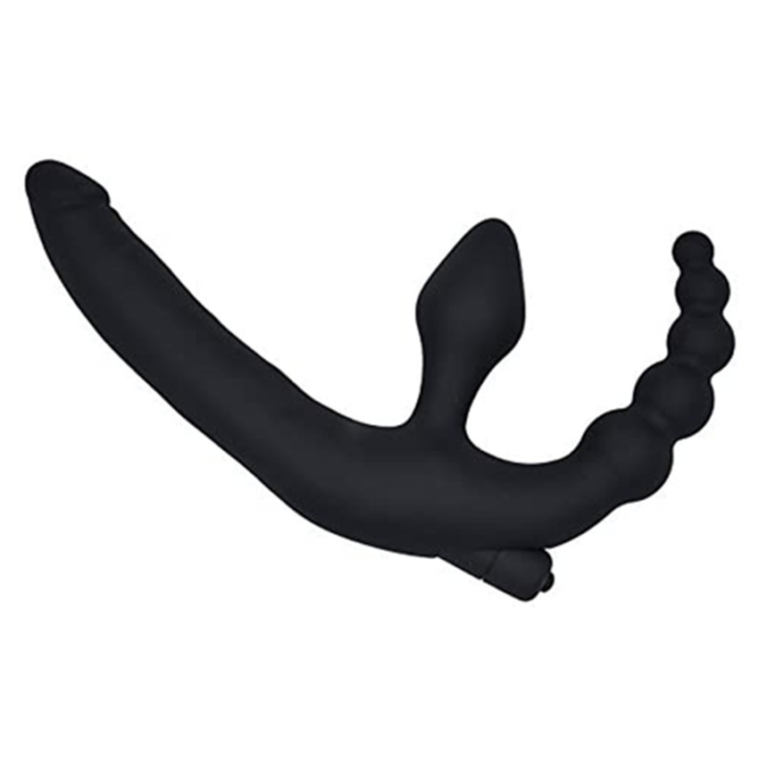 Three-point Resonance Back Court Double-headed Butt Plug Prostate Massage Massager 5