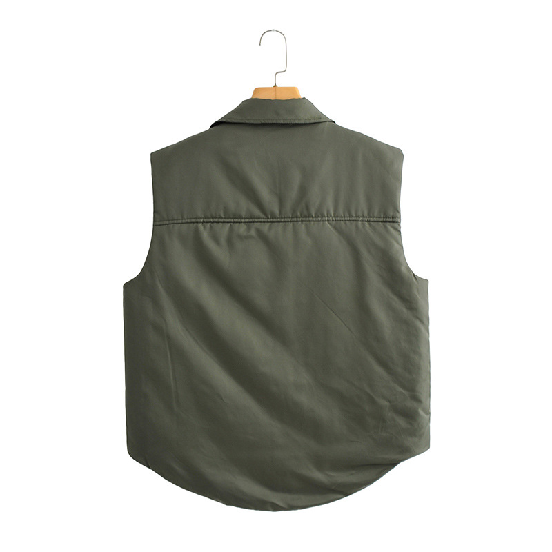 Title 6, Herfst- en winter cargo katoenen vest met dubbe...