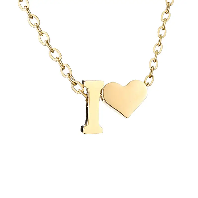 Ria Initial Letter Gold Necklace