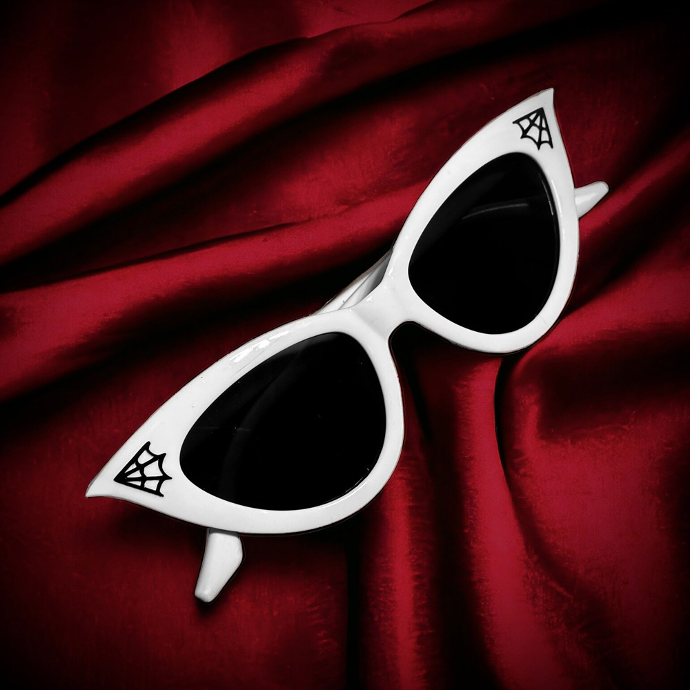 Women's All-match Gothic Style Spider Web Crystal Sticker Glasses - Image 4