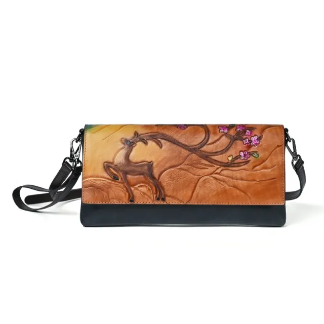 Retro Embossing Colored Clutch Small Toe Cap Black - Shop at LoveMi