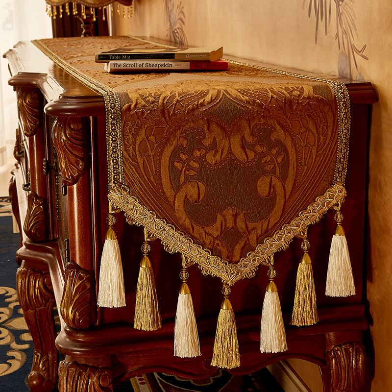 Modern Embroidered Table Mat For TV Cabinet — image 1