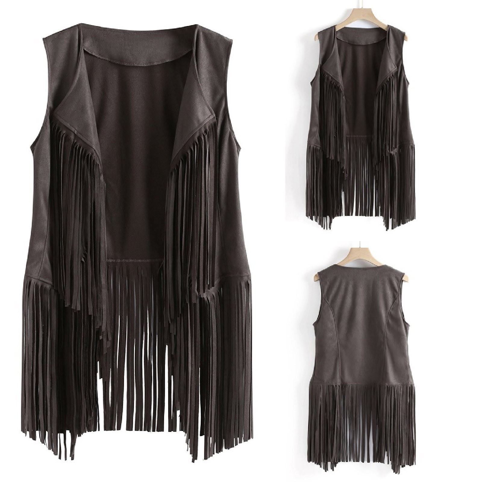 Title 32, Fashion Thin Tassel Sleeveless Vest for Women. ...