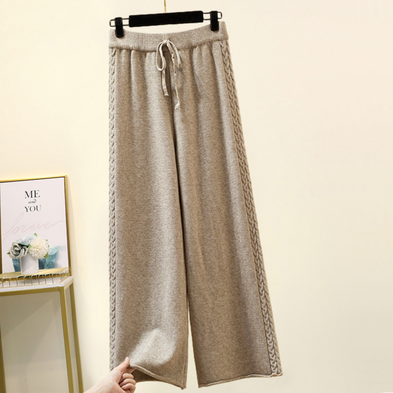 Turtleneck Pullover Pullover Design Sensory Wide Leg Pants Suit