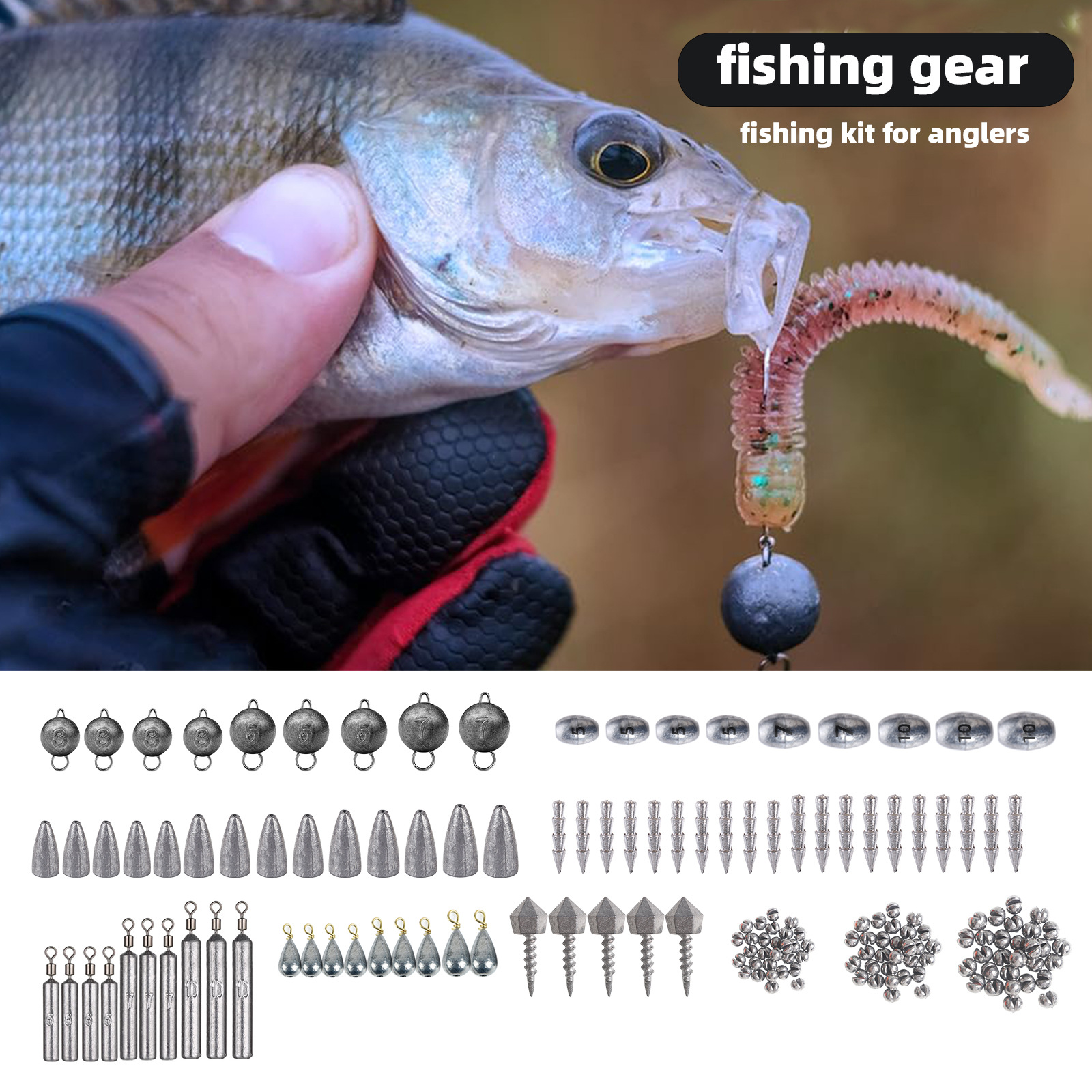 Title 8, Fishing Hook Sinker Sea Fishing Fishing Gear Bl...