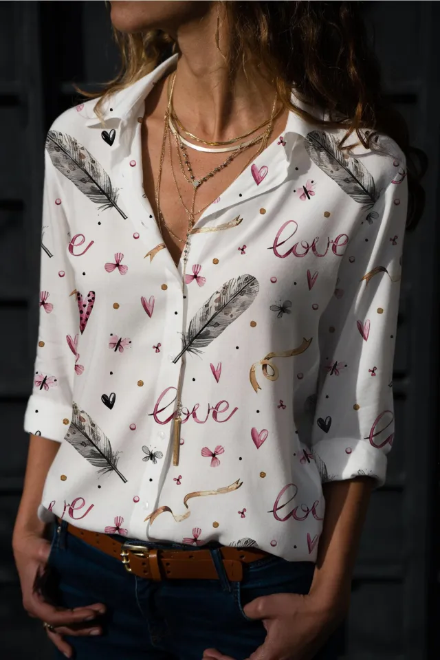 Fashion Digital Printing Long sleeved Shirt Love Nz240109 - Shop at LoveMi