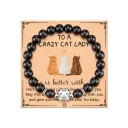 Black Magnet Cat Head Bracelet