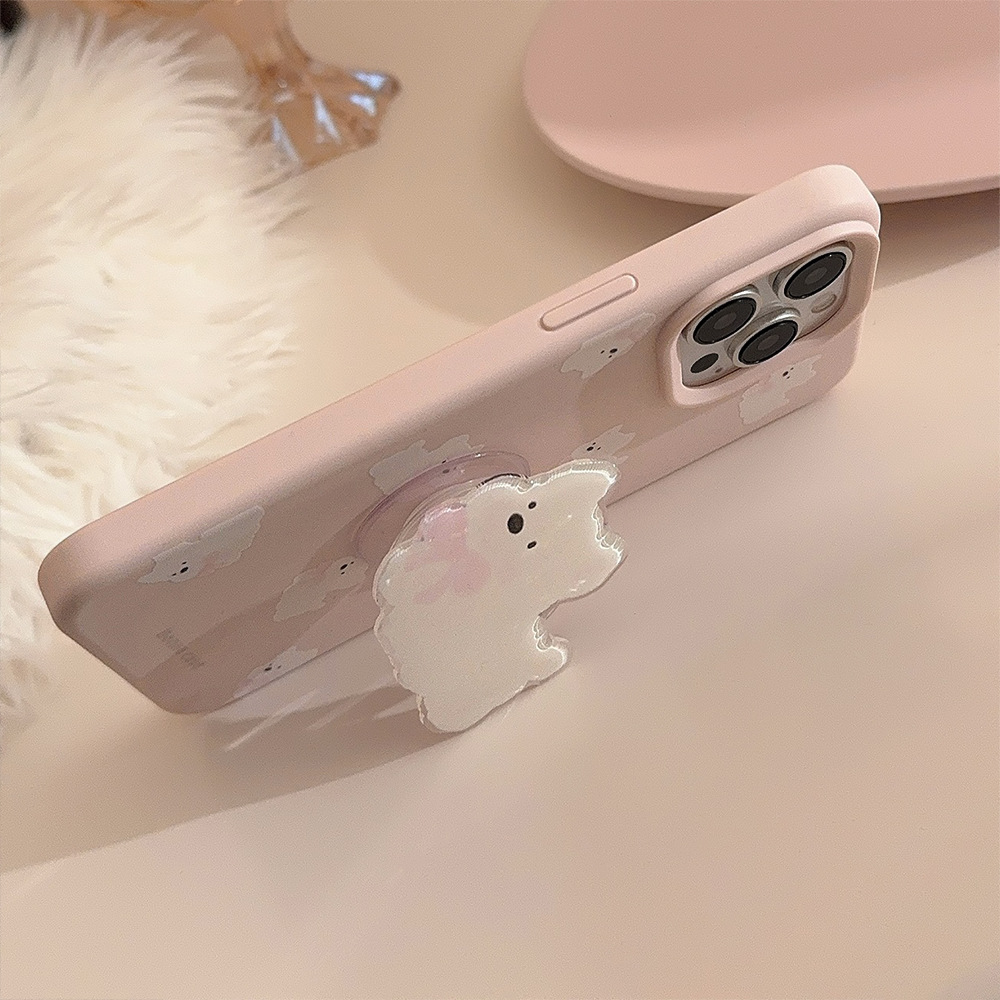 Soft And Cute West Highland Phone Case White Dog Bracket