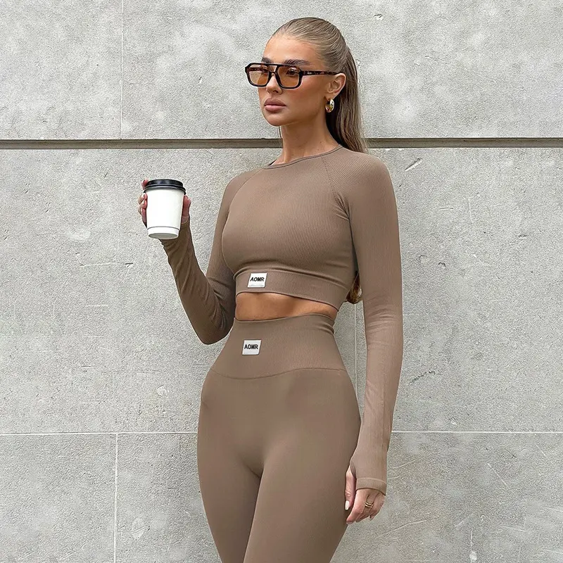 Solid Color Letter Zhang Zi Round Neck Long Sleeve
