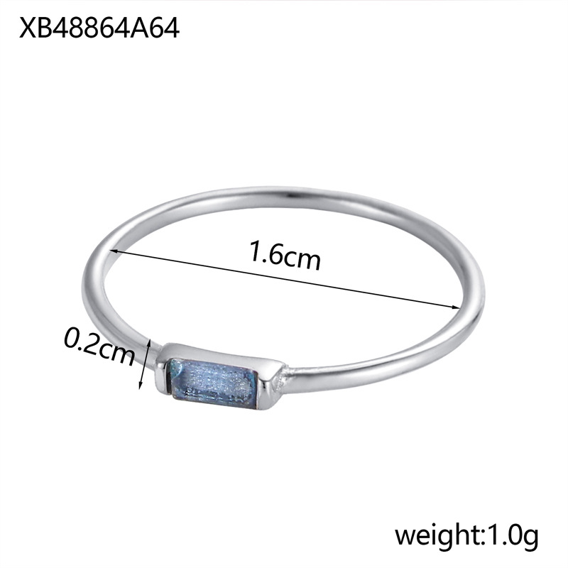 December Birthstone Ring With Cubic Zirconia In Stainless Steel