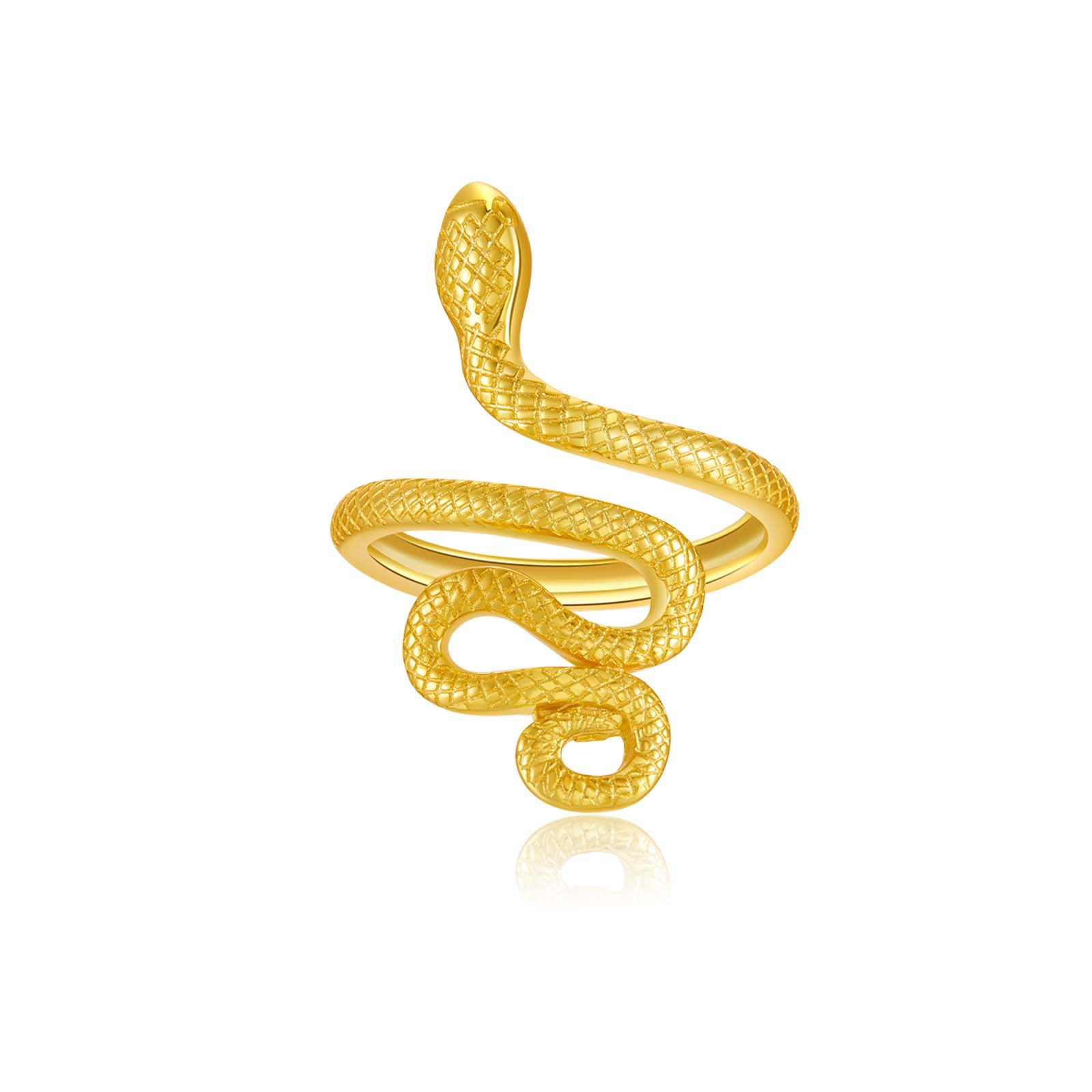 Sterling Silver Long Snake Opening Adjustable Popular Ring