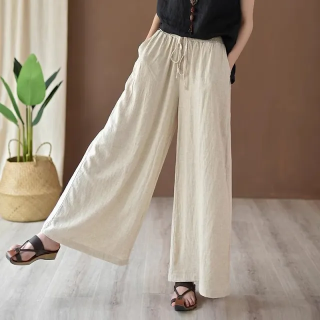 Women's Artistic Retro Loose All matching Casual Pants Optic Linen - Shop at LoveMi