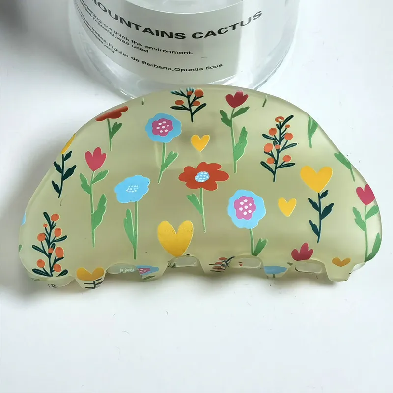 Frosted Hair Clip Flower Fashion - A8321
