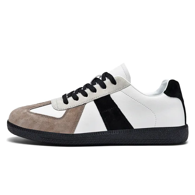 Top Layer Pigskin Leather Sneaker Japanese Canvas Retro Sports Couple Casual Shoes Black - Shop at LoveMi