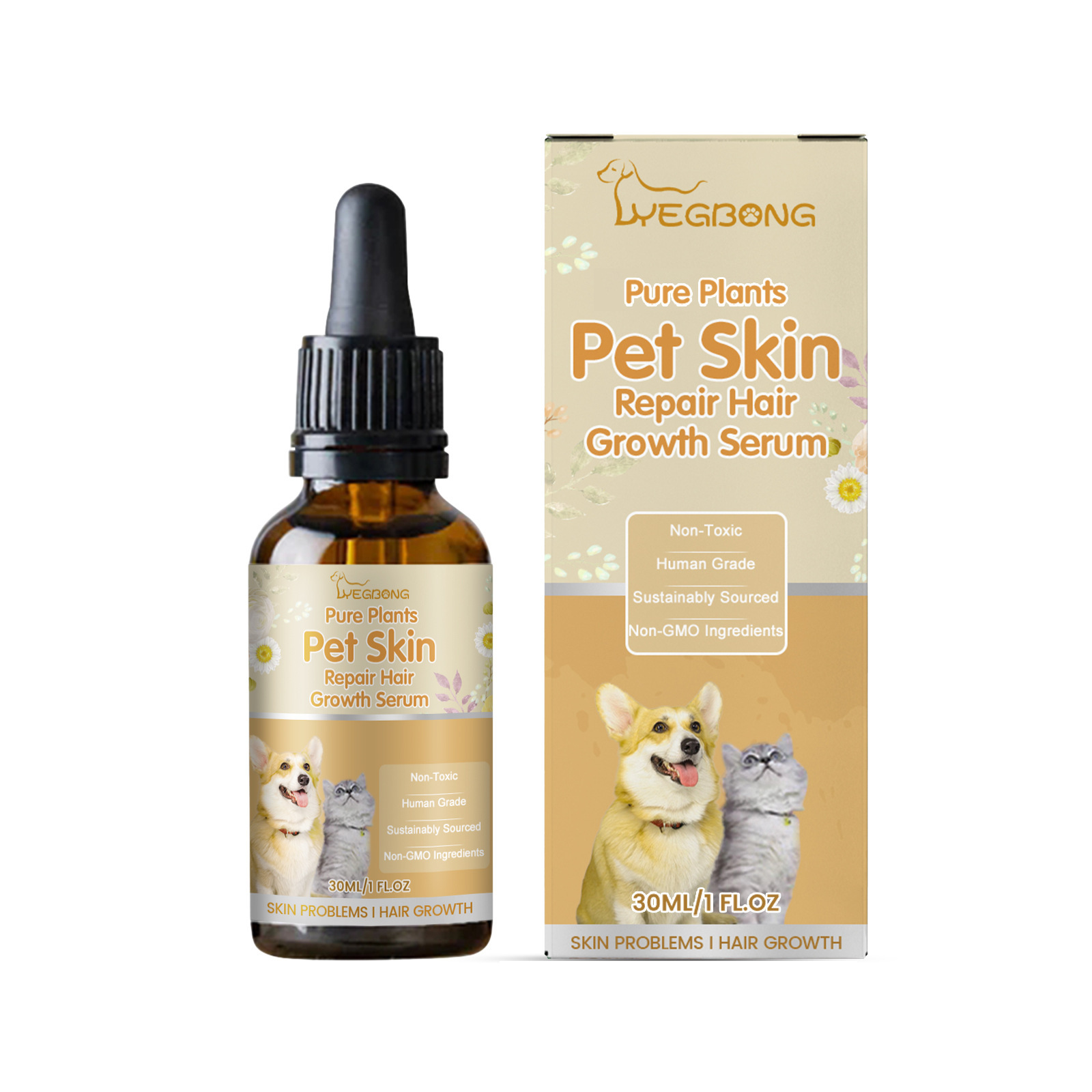 Pet Skin Fur And Wound Care Essence For Cleaning And Moisturizing