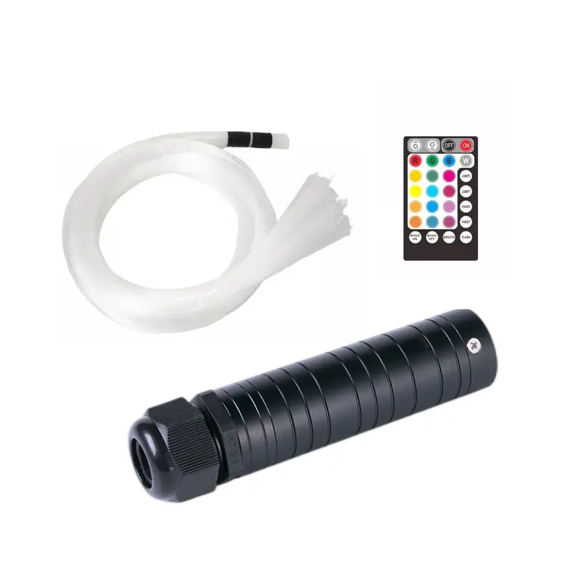 6W Voice-activated RGB Wireless Remote Control Optical Fiber Lamp