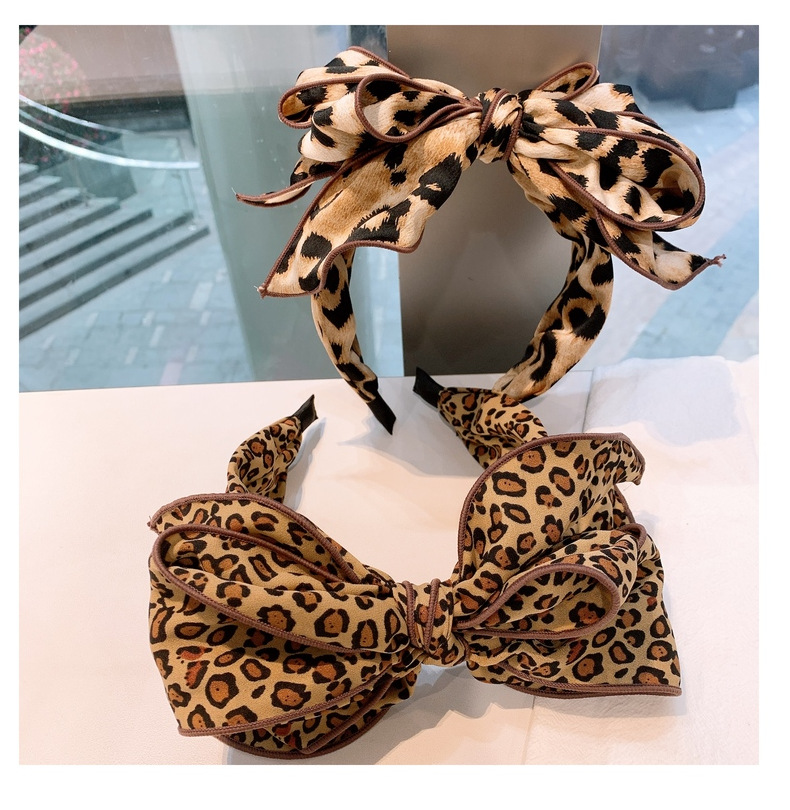 Title 6, Leopard Print Headband Multilayer Bow Fairy