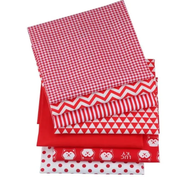 Handcraft Patchwork Fabric Baby Cotton Twill Printed Cotton Fabric Cloth Set Red - Shop at LoveMi
