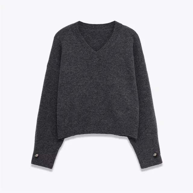 New Stylish Versatile Soft Button front Knit Sweater - Shop at LoveMi