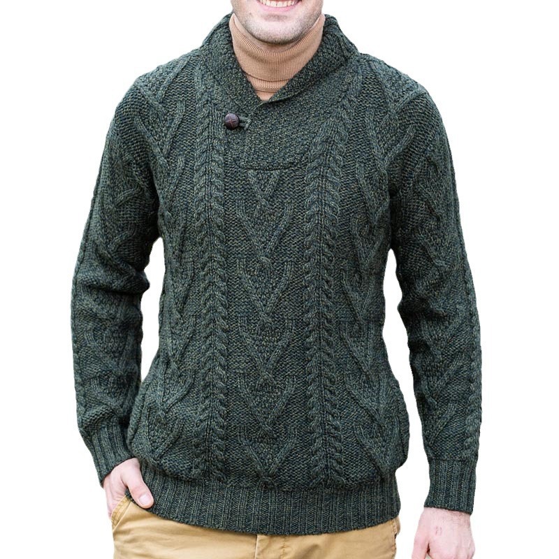 Solid-Color Long-Sleeve Knit Sweater, picture 2 of 9