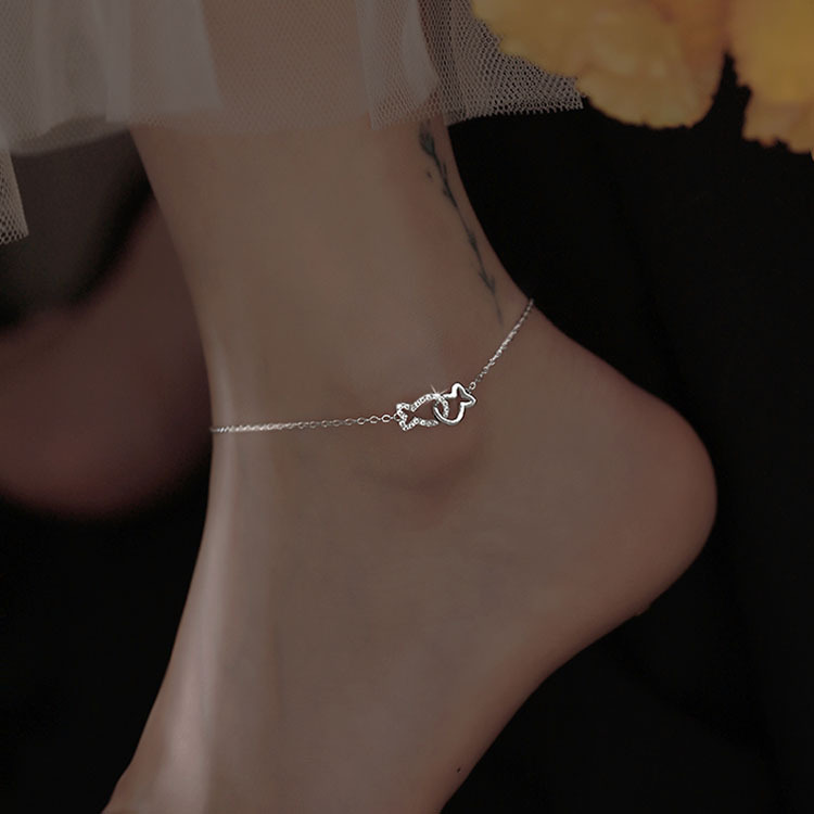 Personality Kiss Fish Anklet For Women