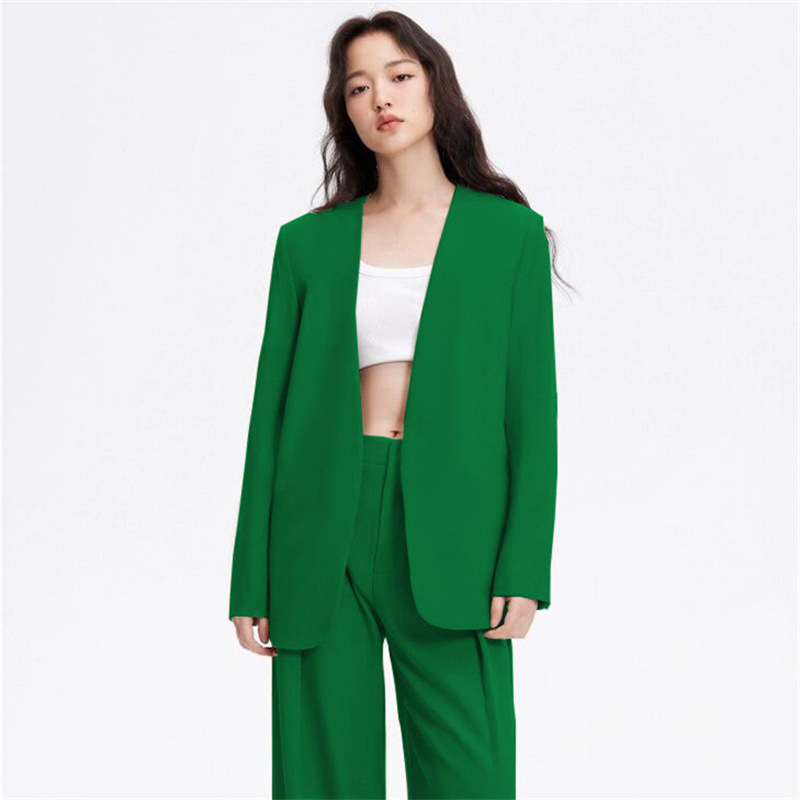 Casual Blazer And Wide-leg Pants Two-piece Set 5