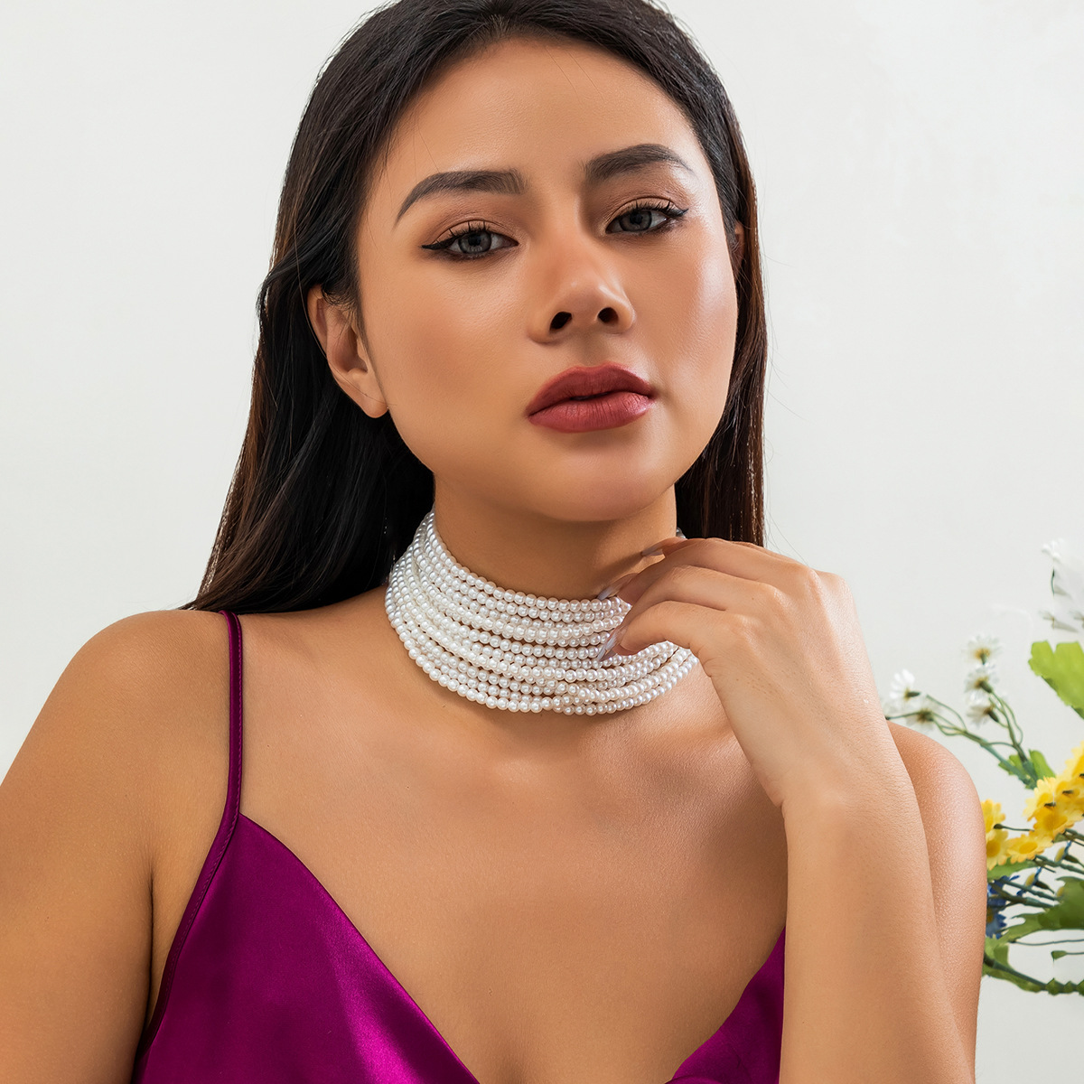 Imitation Pearl Layered Necklace