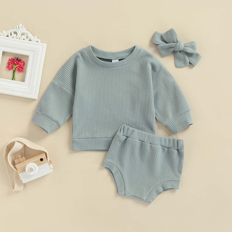 Title 5, Baby T-shirt shorts set lente zomer effen kleur...