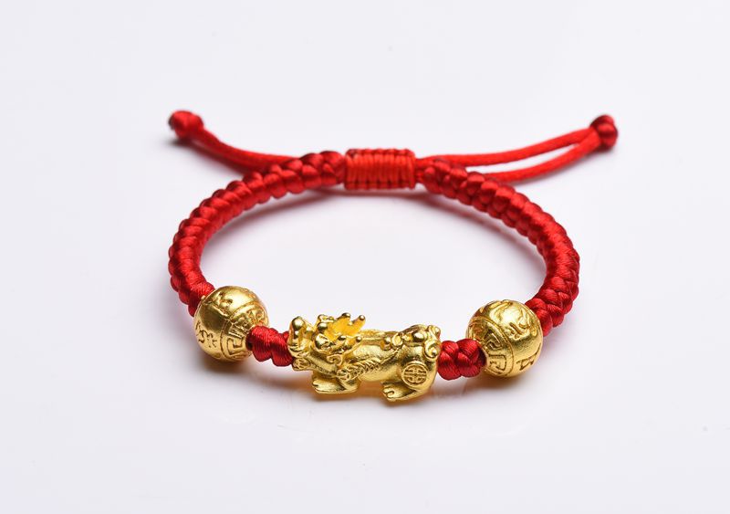 Title 8, Ethnic Style Hand-woven Red Rope Six-character ...