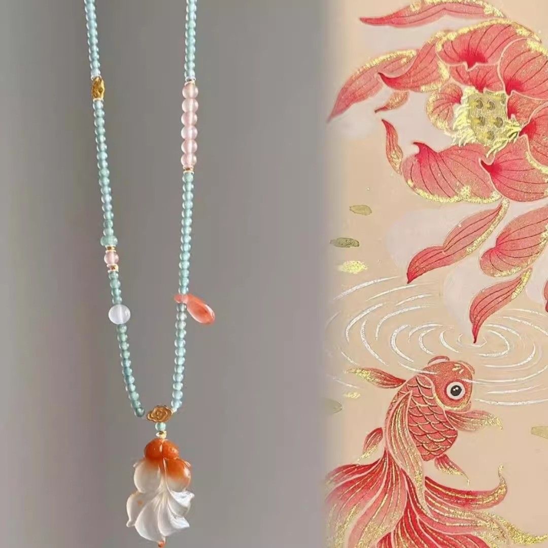 Small Fish Pendant Necklace National Style Chain