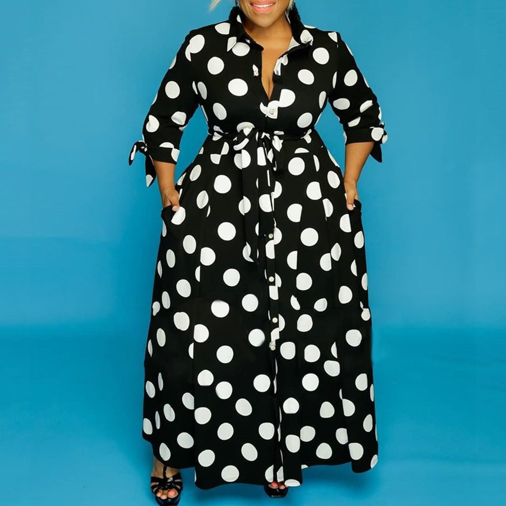 Women's Fashion Personality Dotted Prints Dress