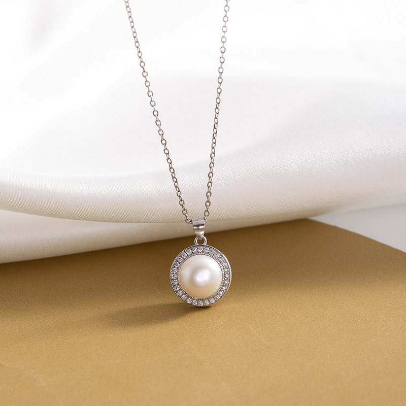 S925 Silver Natural Freshwater Pearl Necklace