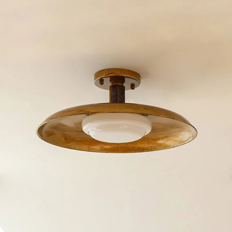 American Retro Entrance Foyer Balcony Ceiling Lamp – Ceiling Copper