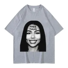 Women's Retro Short Sleeve Top Hip Hop T-shirt - Gary-M - View 1